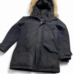 Woolrich John‎ Rich & Bros Women’s XS Polar Parka Ramar Cloth Down Coat Fur